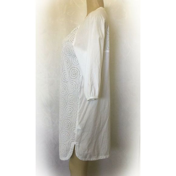SEVENTY SERGIO TEGON Dress Tunic White Embroidered - Picture 3 of 7